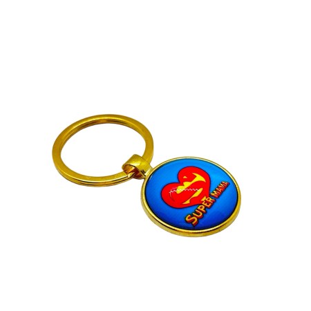 keychain goldplated supermam